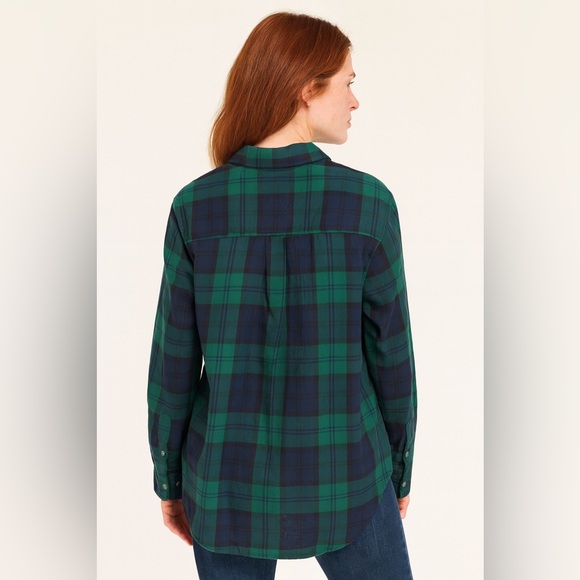 🍂✨NWT! Old Navy Green and Blue Plaid Button Down Shirt - Picture 2 of 10